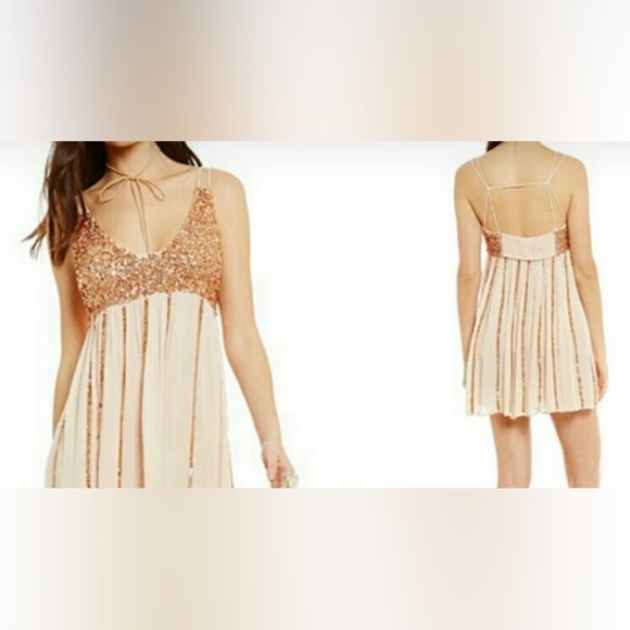 Free People Glitter Girl Mini Slip Dress - Picture 6 of 8